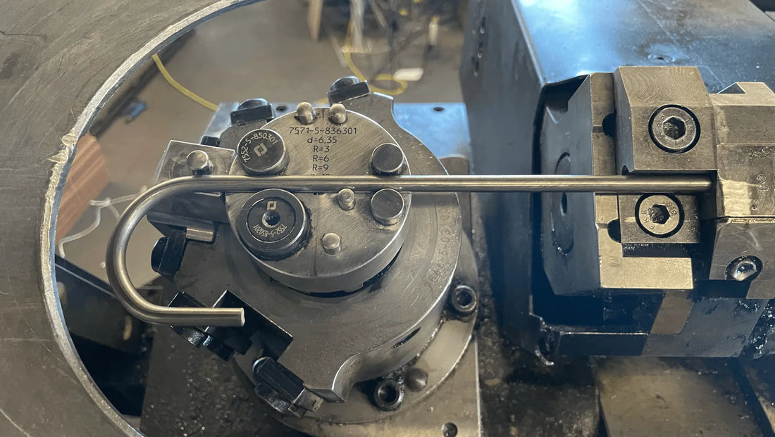 CNC machine bending a hook