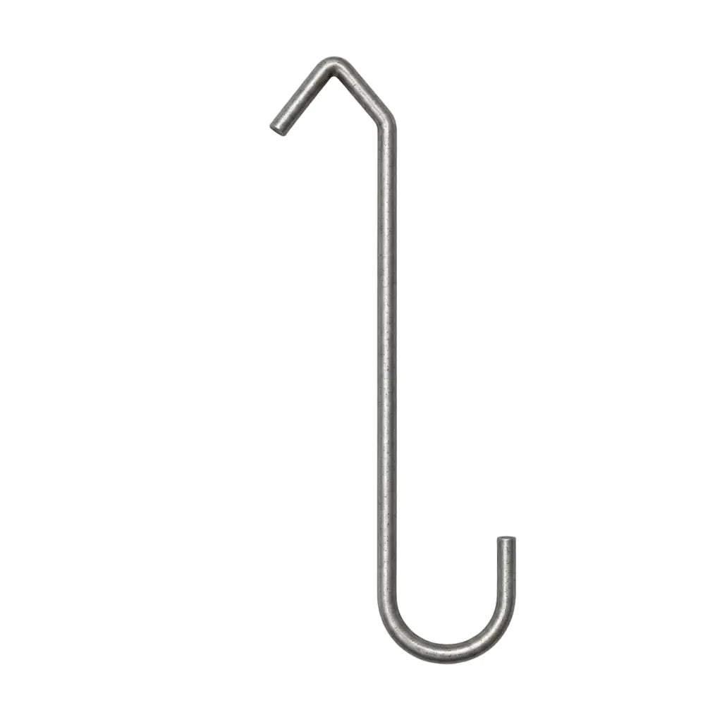 bright basic steel super CV-hook on a white background 