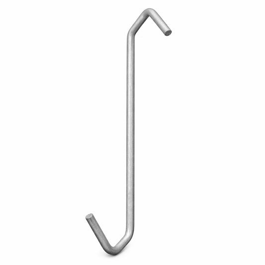 90 degree V style powder coating hook, centered on a white background.