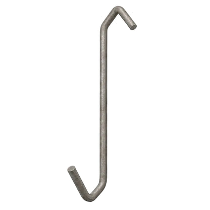Basic Steel 90 degree V-hook for powder coating and industrial finishing applications on a white background.