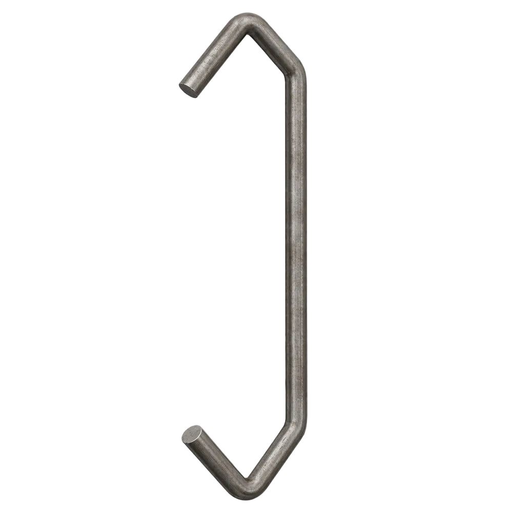 Basic Steel V-hook for powder coating and industrial finishing applications on a white background.
