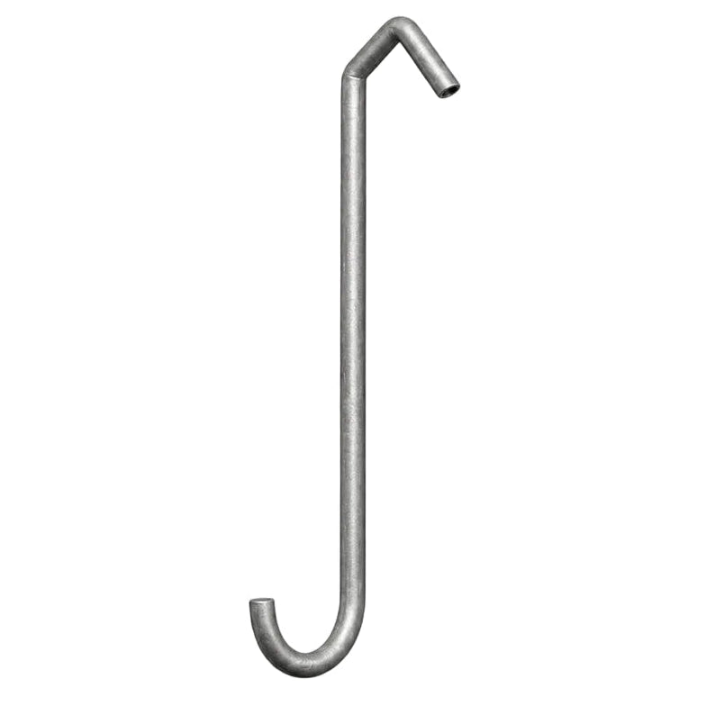 Basic Steel 90 degree CV-hook for powder coating and industrial finishing applications on a white background.