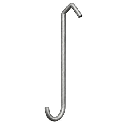 Basic Steel 90 degree CV-hook for powder coating and industrial finishing applications on a white background.