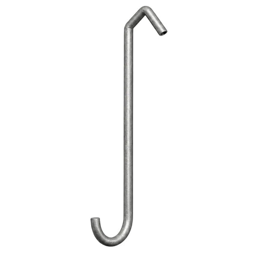 Basic Steel 90 degree CV-hook for powder coating and industrial finishing applications on a white background.