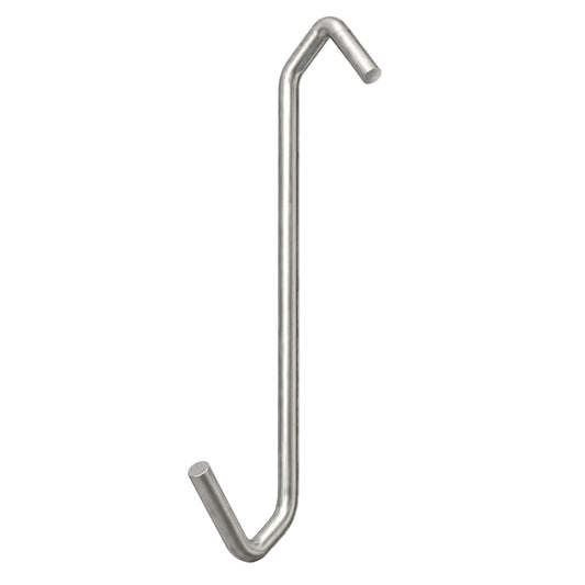 304 stainless steel 90 degree V-hook for powder coating and industrial finishing applications on a white background.