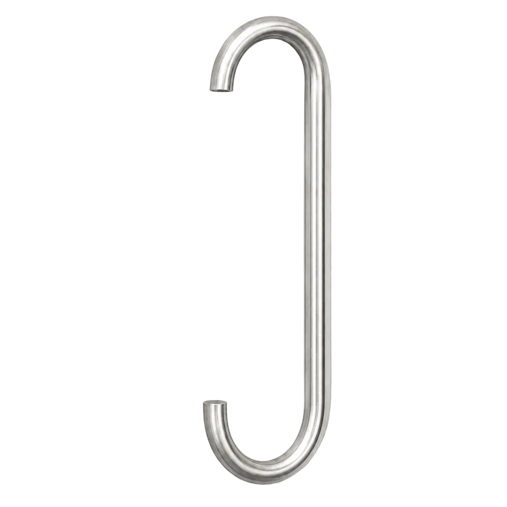 304 stainless steel C-hook for powder coating and industrial finishing applications on a white background.
