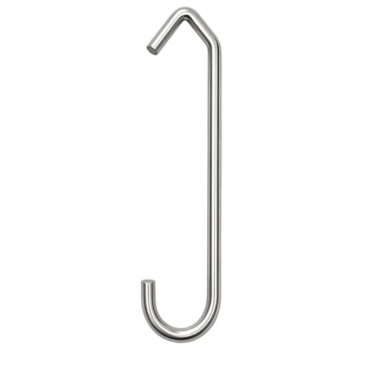 304 stainless steel CV-hook for powder coating and industrial finishing applications on a white background.