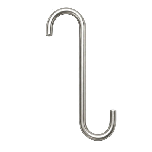 Metal S-hook on a white background
