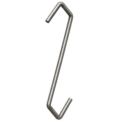 Steel Super V-Hook for powder coating and industrial finishing applications on white background